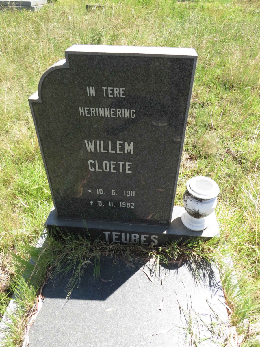 TEUBES Willem Cloete 1911-1982