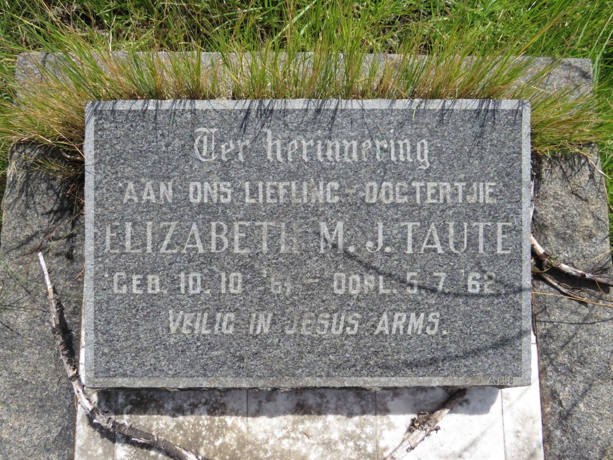 TAUTE Elizabeth M.J. 1961-1962