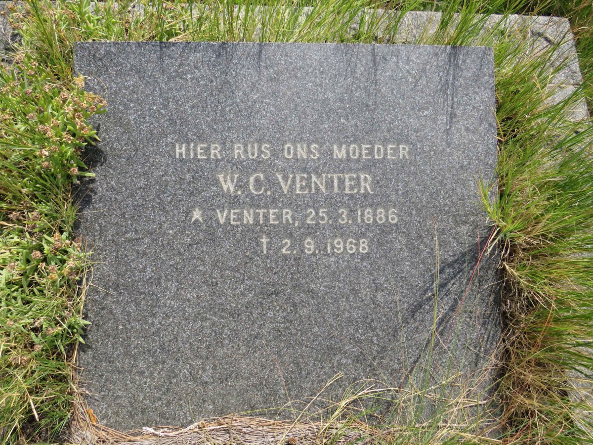 VENTER W.C. nee VENTER 1886-1968