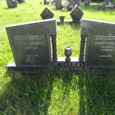 VILLIERS Louis Jacobus, de 1945-1990 & Sarah Wilhelmina HUGO 1950-2017