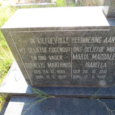 VERMAAK Cornelis Marthinus 1899-1958 & Maria Magdalena Isabella 1910-1996 _2