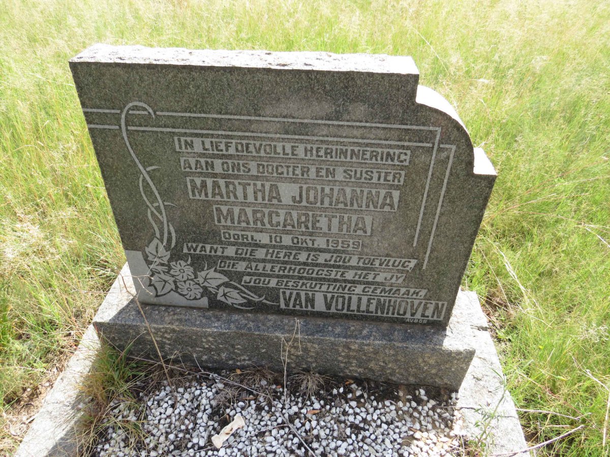 VOLLENHOVEN Martha Johanna Margaretha, van -1959