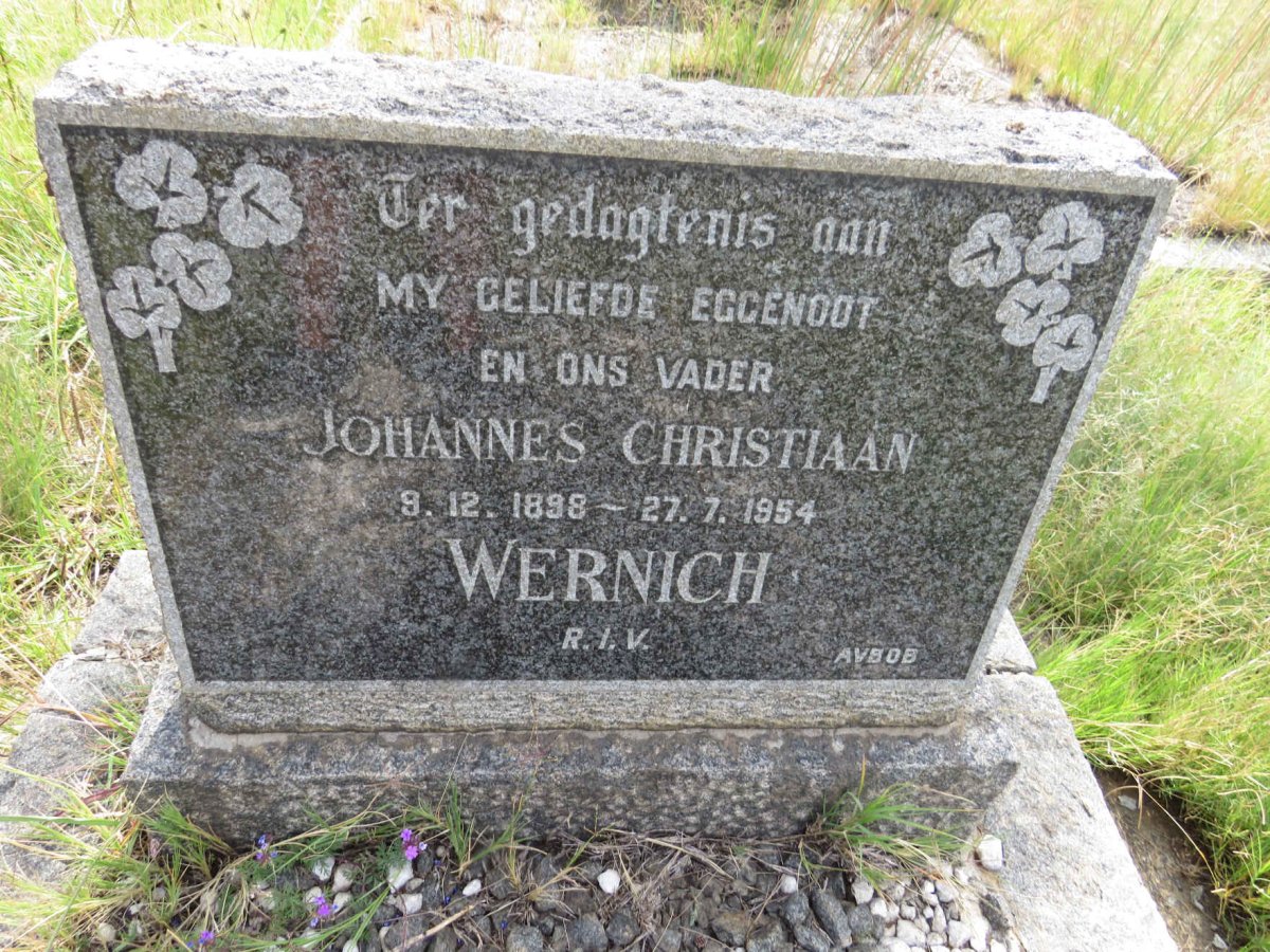 WERNICH Johannes Christiaan 1898-1954