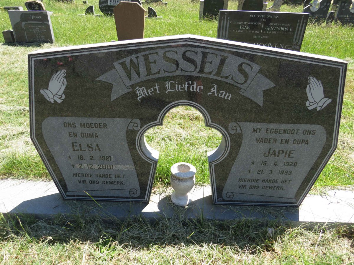 WESSELS Japie 1920-1993 & Elsa 1921-2001