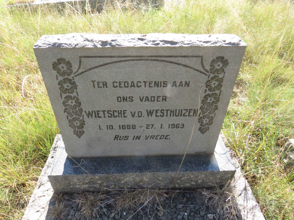 WESTHUIZEN Wietsche, v.d. 1888-1963