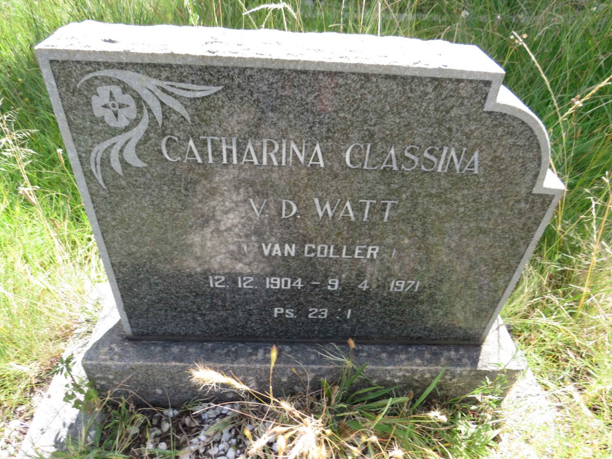 WATT Catharina Classina, v.d. nee VAN COLLER 1904-1971 