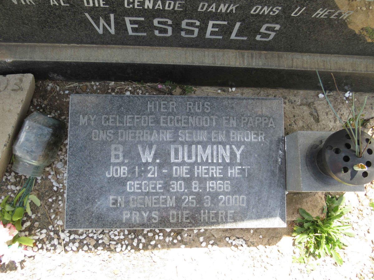 WESSELS Jacobus Eduard 1906-1985 & Kitty Barbara PRETORIUS 1914-1992 :: DUMINY B.W. 1966-2000 _2