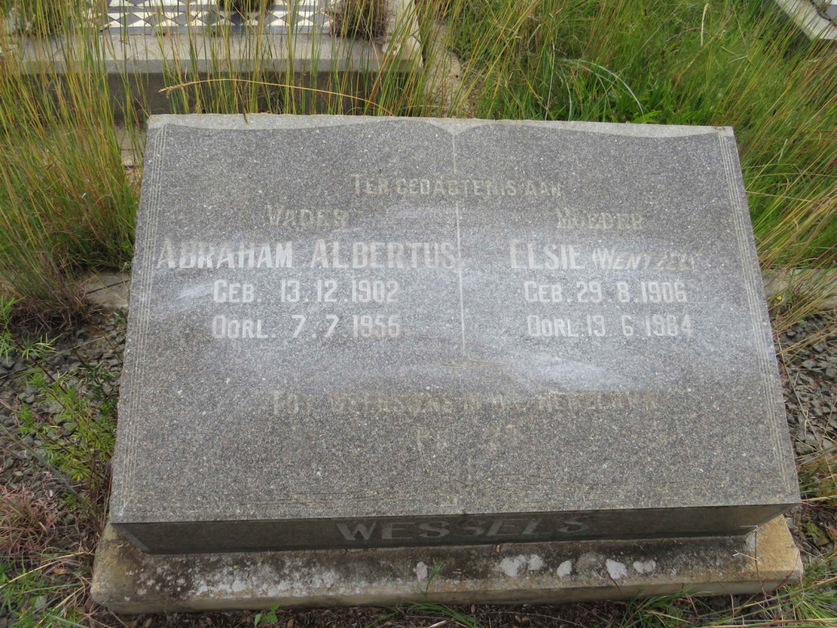 WESSELS Abraham Albertus 1902-1955 & Elsie WENTZEL 1906-1984