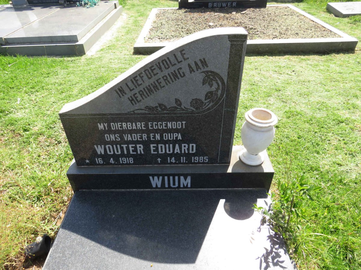 WIUM Wouter Eduard 1918-1985