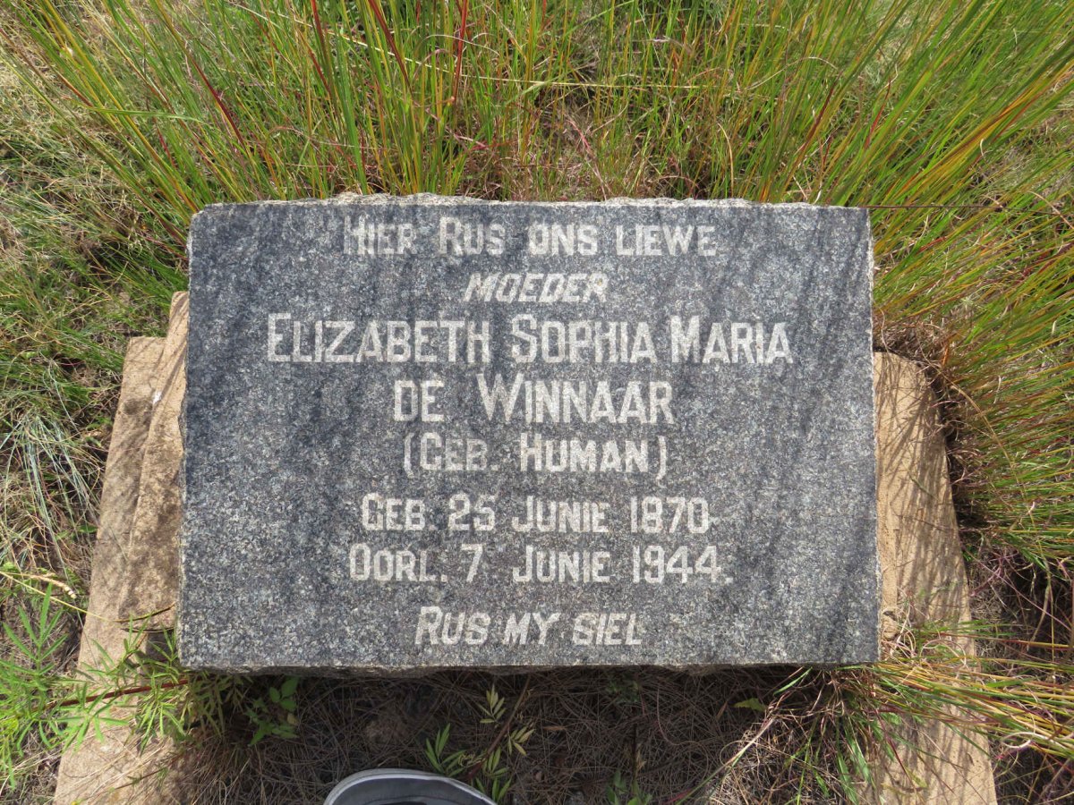 WINNAAR Elizabeth Sophia Maria, de nee HUMAN 1870-1944