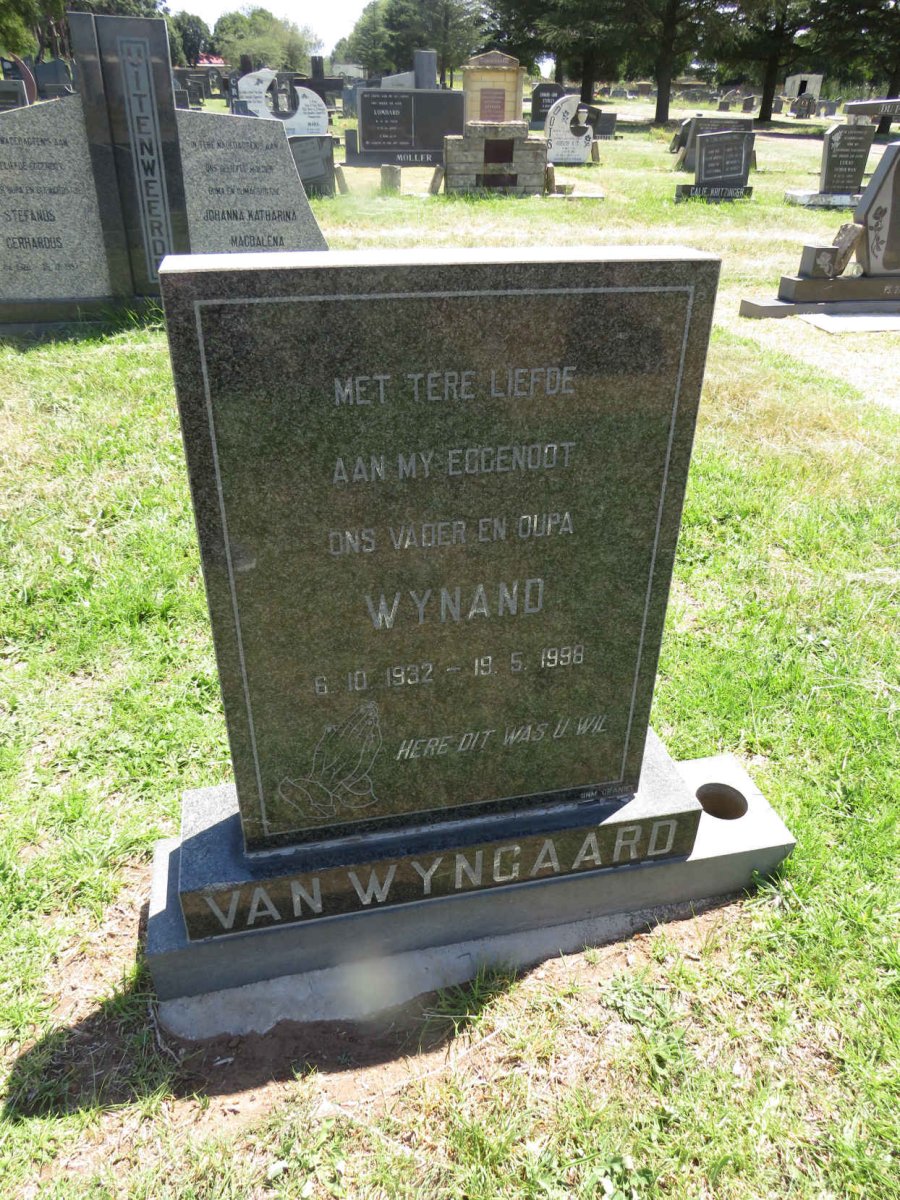 WYNGAARD Wynand, van 1932-1998