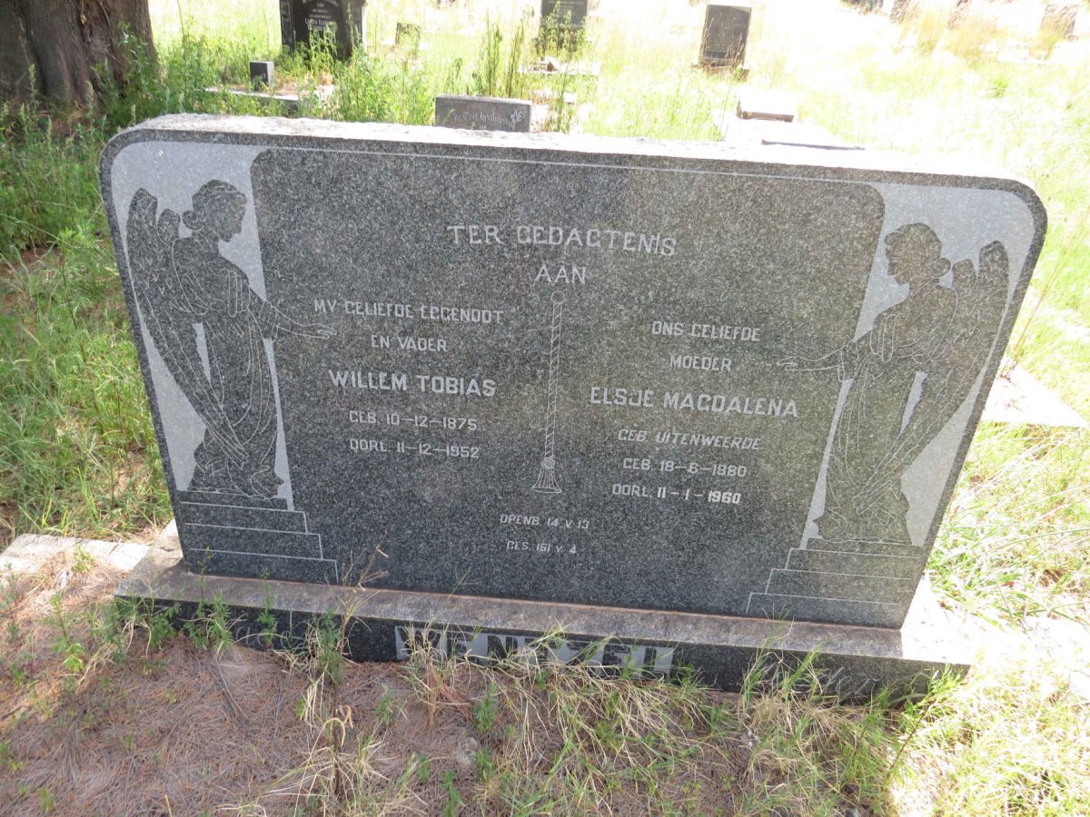 WENTZEL Willem Tobias 1875-1952 & Elsje Magdalena UITENWEERDE 1880-1960