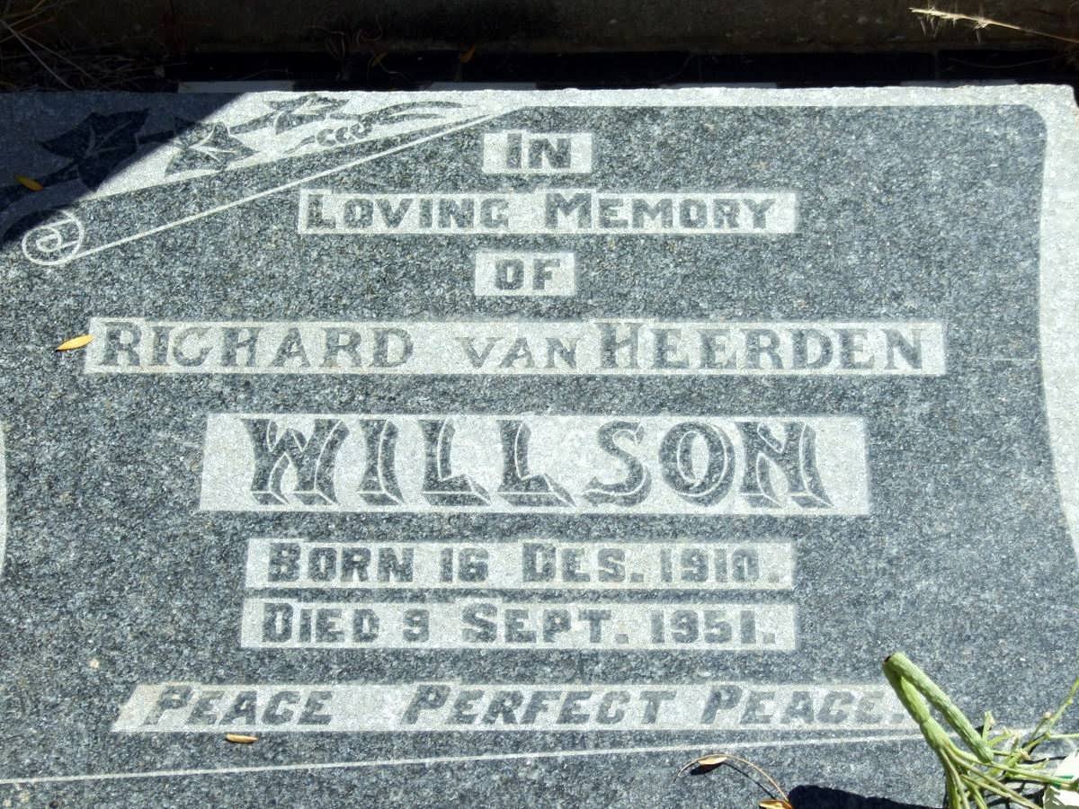 WILLSON Hennie -1921 :: WILLSON Richard van Heerden 1910-1951 _3