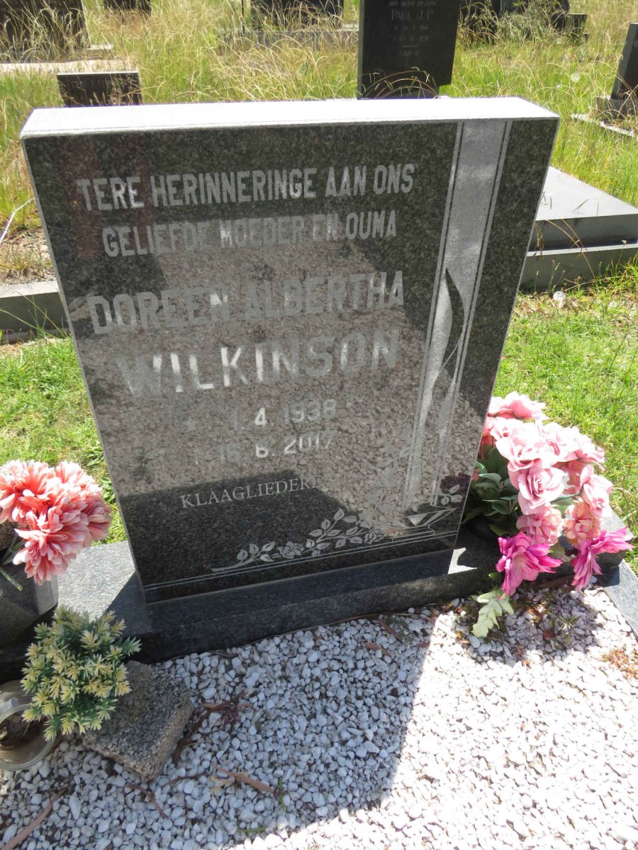 WILKINSON Doreen Albertha 1938-2017