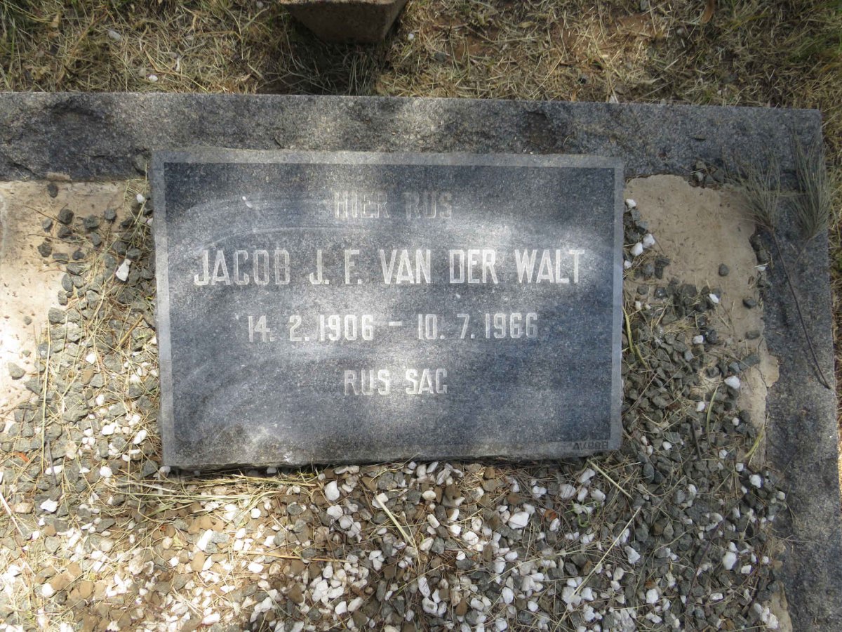 WALT Jacob J.F., van der 1906-1966