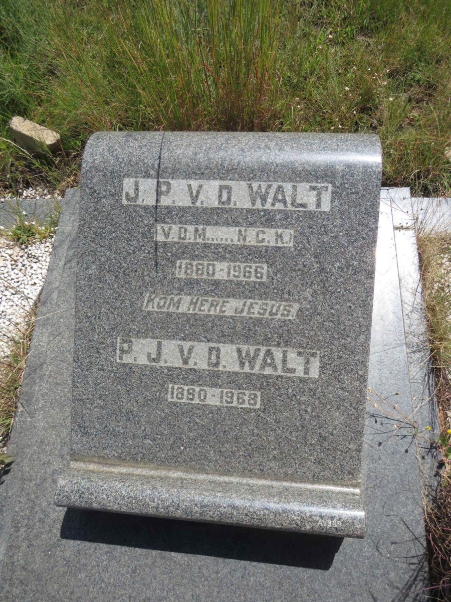 WALT J.P., v.d. 1880-1966 & P.J. 1880-1968