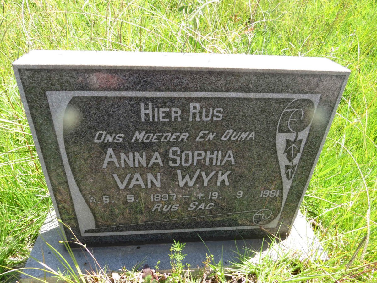 WYK Anna Sophia, van 1897-1981