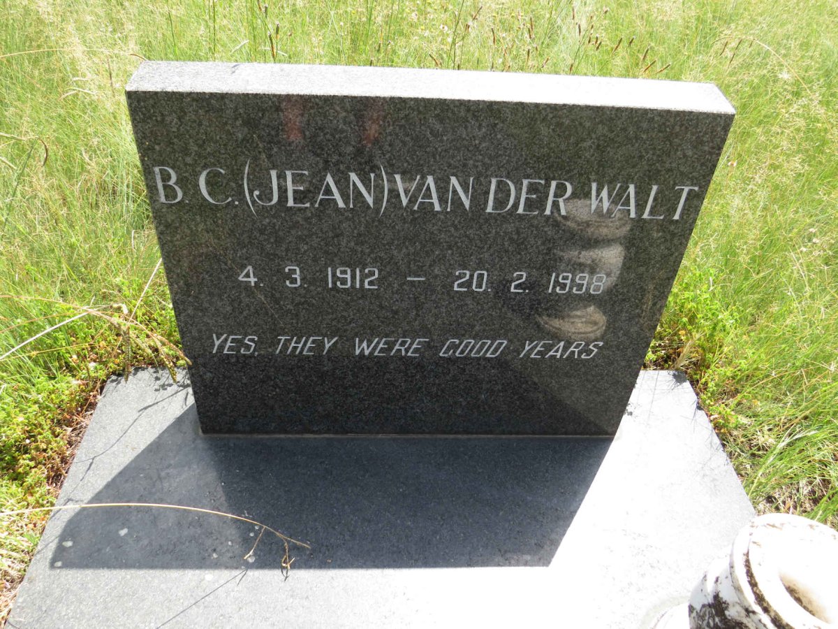 WALT B.C., van der 1912-1998 