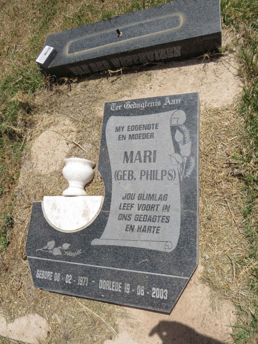 WESTHUIZEN Mari, van der nee PHILPS 1971-2003 