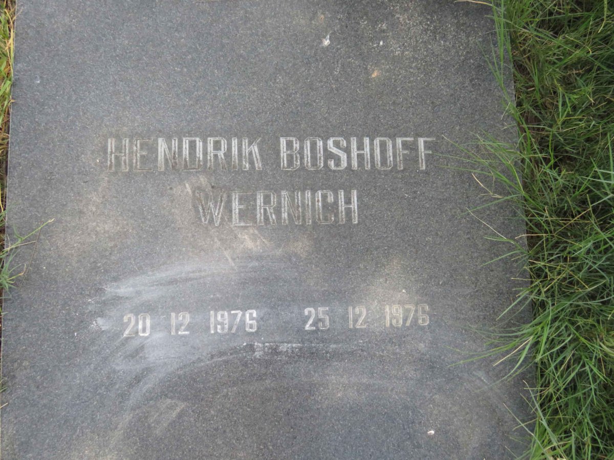 WERNICH Hendrik Boshoff 1976-1976