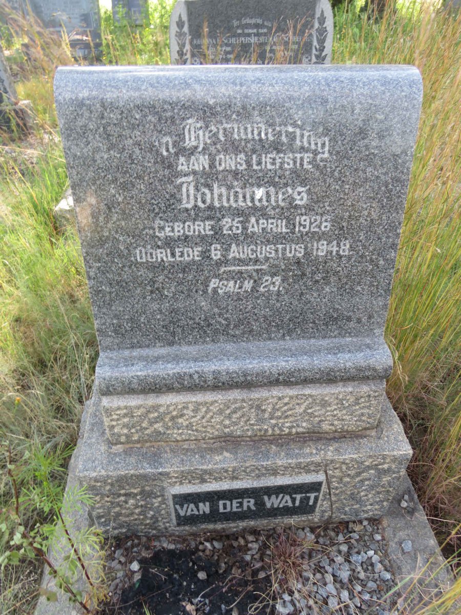 WATT Johannes, van der 1926-1948