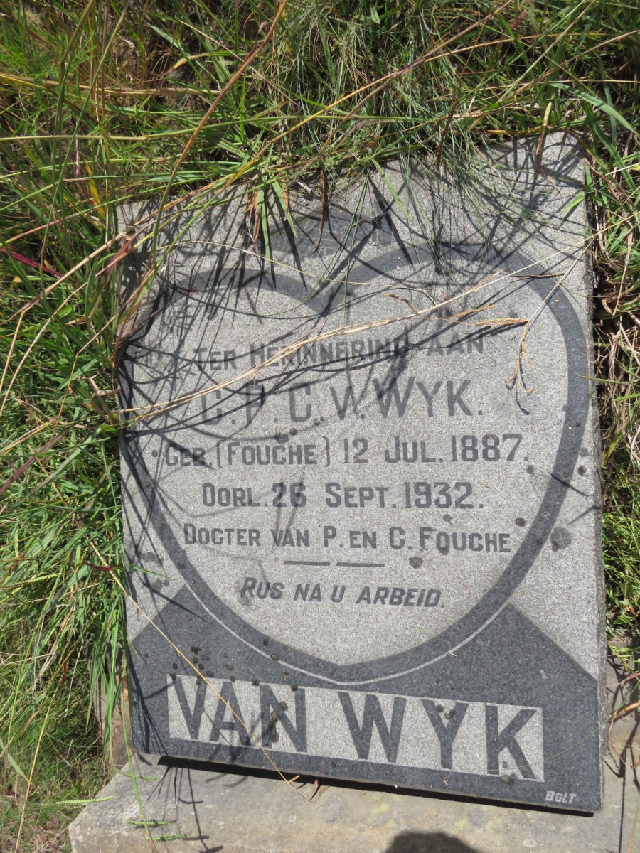 WYK C.P.C., van nee FOUCHE 1887-1932