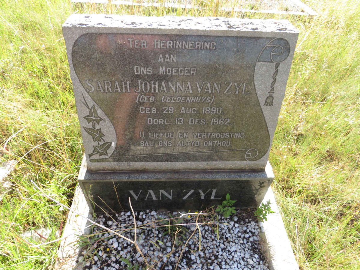 ZYL Sarah Johanna, van nee GELDENHUYS 1890-1962