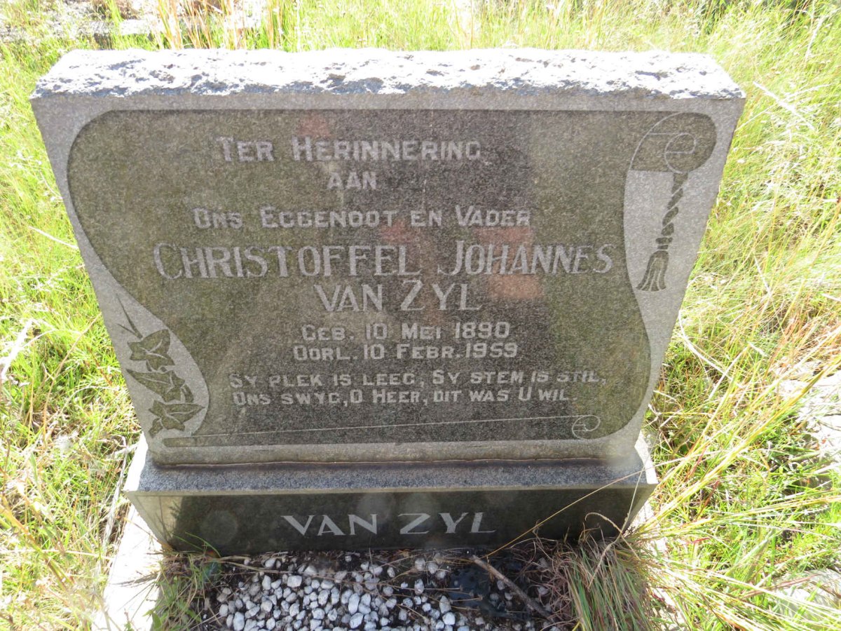 ZYL Christoffel Johannes, van 1890-1959
