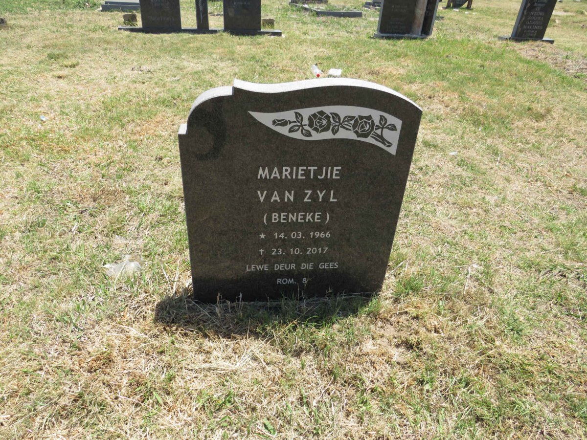 ZYL Marietjie, van nee BENEKE 1966-2017