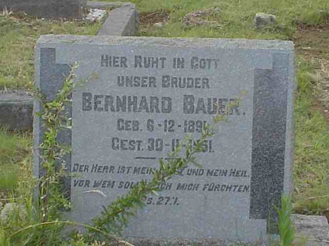 BAUER Bernhard 1894-1951