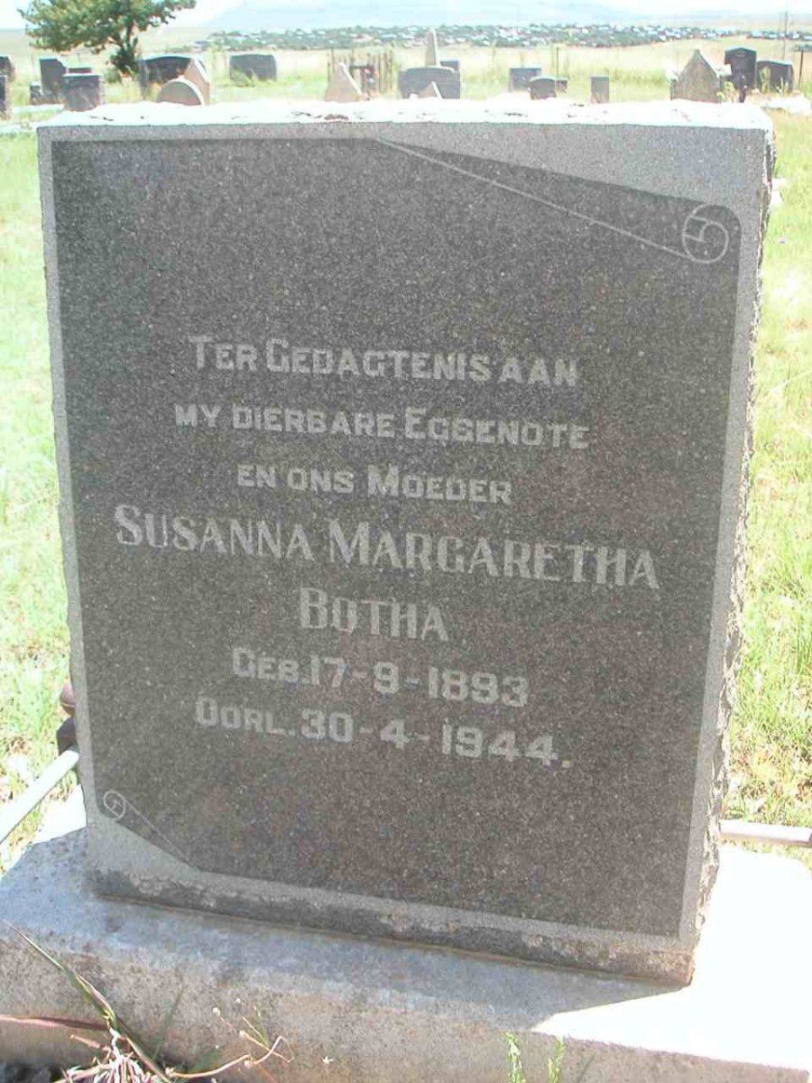 BOTHA Susanna Margaretha 1893-1944