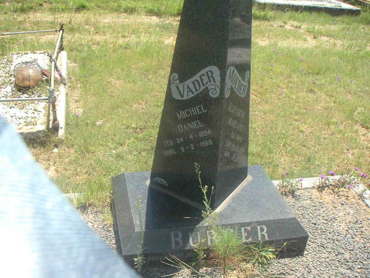 BURGER Michiel Daniel 1894-1969 &amp; Elizabeth Margaret SMITH 1893-1980