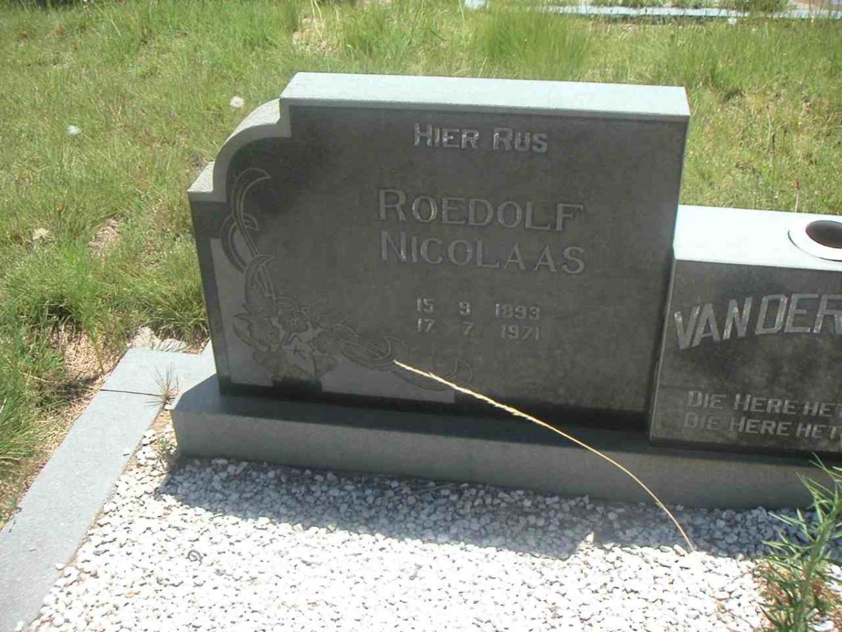 BERG Roedolf Nicolaas, van der 1893-1971 &amp; Magdalena Maria 1898-1973