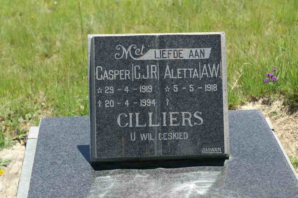 CILLIERS C.J.R 1919-1994 &amp; A.W. 1918-