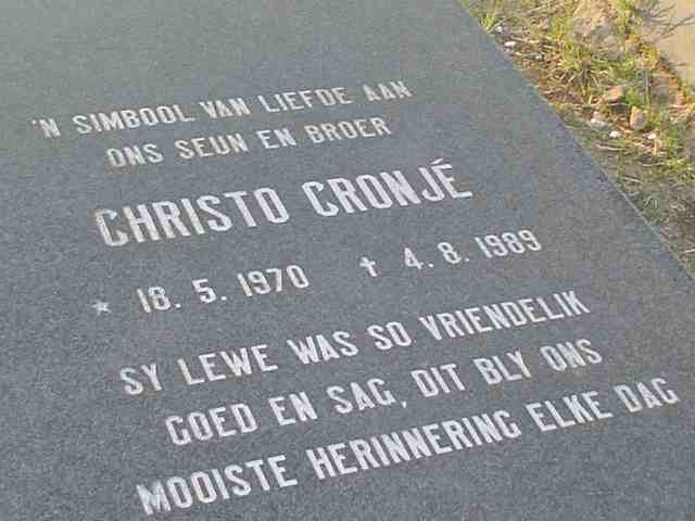 CRONJE Christo 1970-1989
