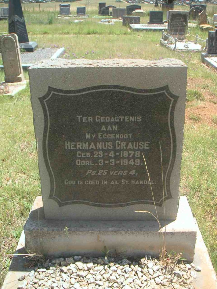 CRAUSE Hermanus 1878-1949