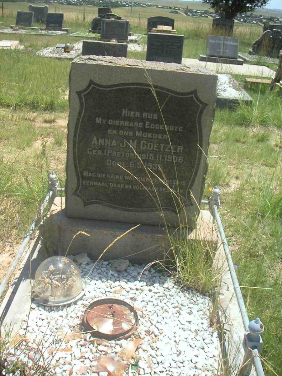 COETZER Anna J.M. nee PRETORIUS 1906-1936