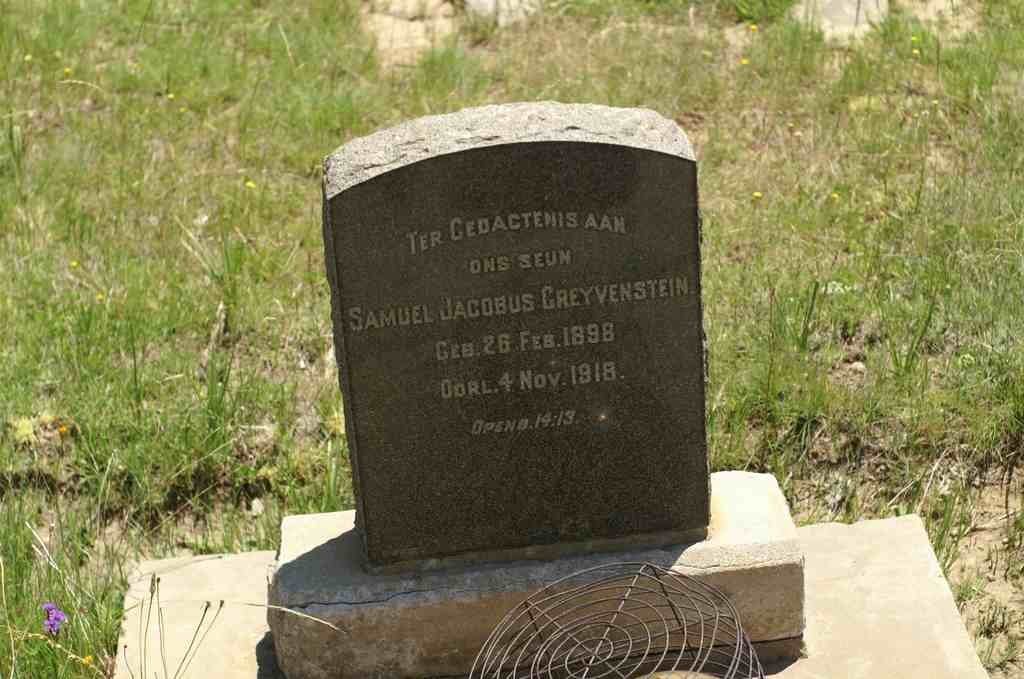 GREYVENSTEIN Samuel Jacobus 1898-1918