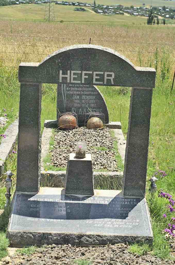 HEFER Frederik Carel 1877-1955 &amp; Christina Magdalena TALJAARD 1884-?