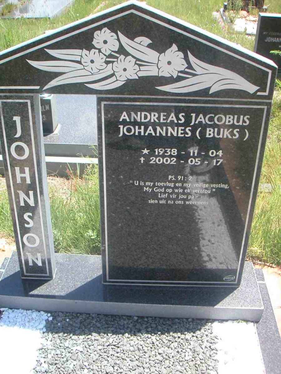 JOHNSON Andreas Jacobus Johannes 1938-2002
