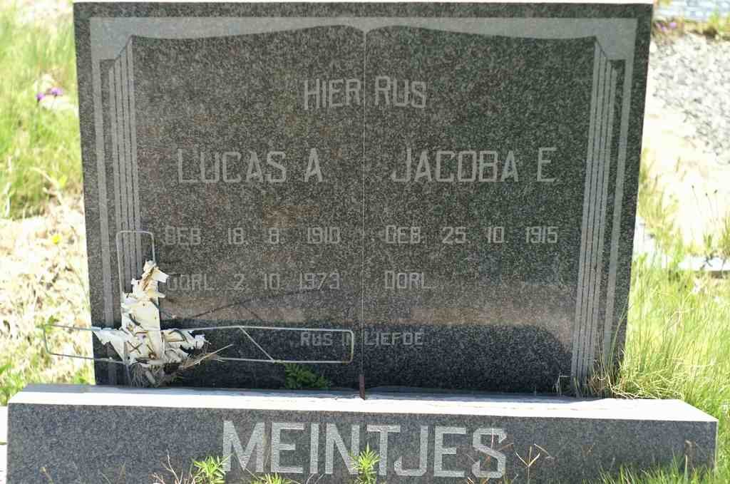 MEINTJES Lucas A. 1910-1973 &amp; Jacoba E. 1915-