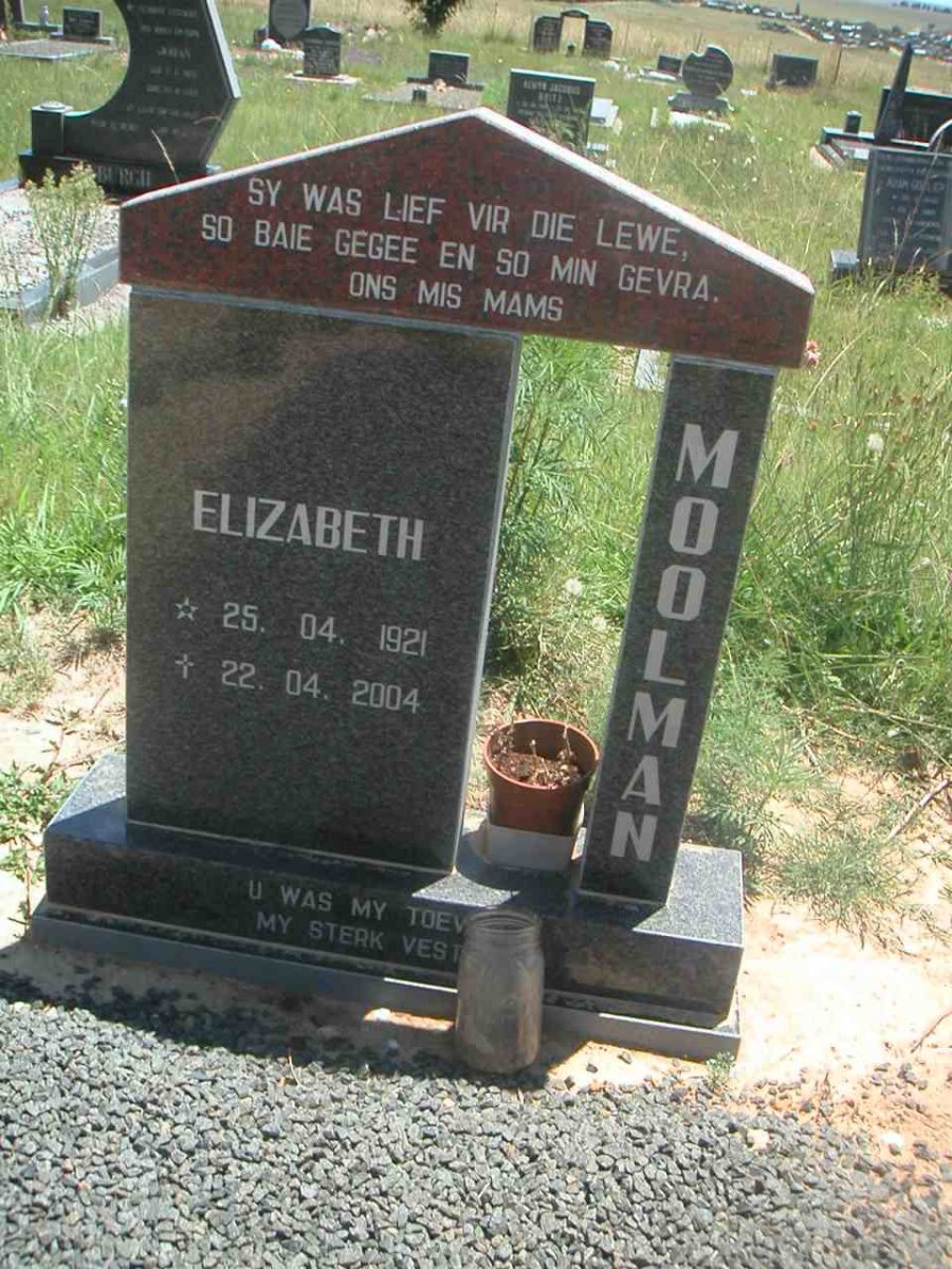 MOOLMAN Elizabeth 1921-2004