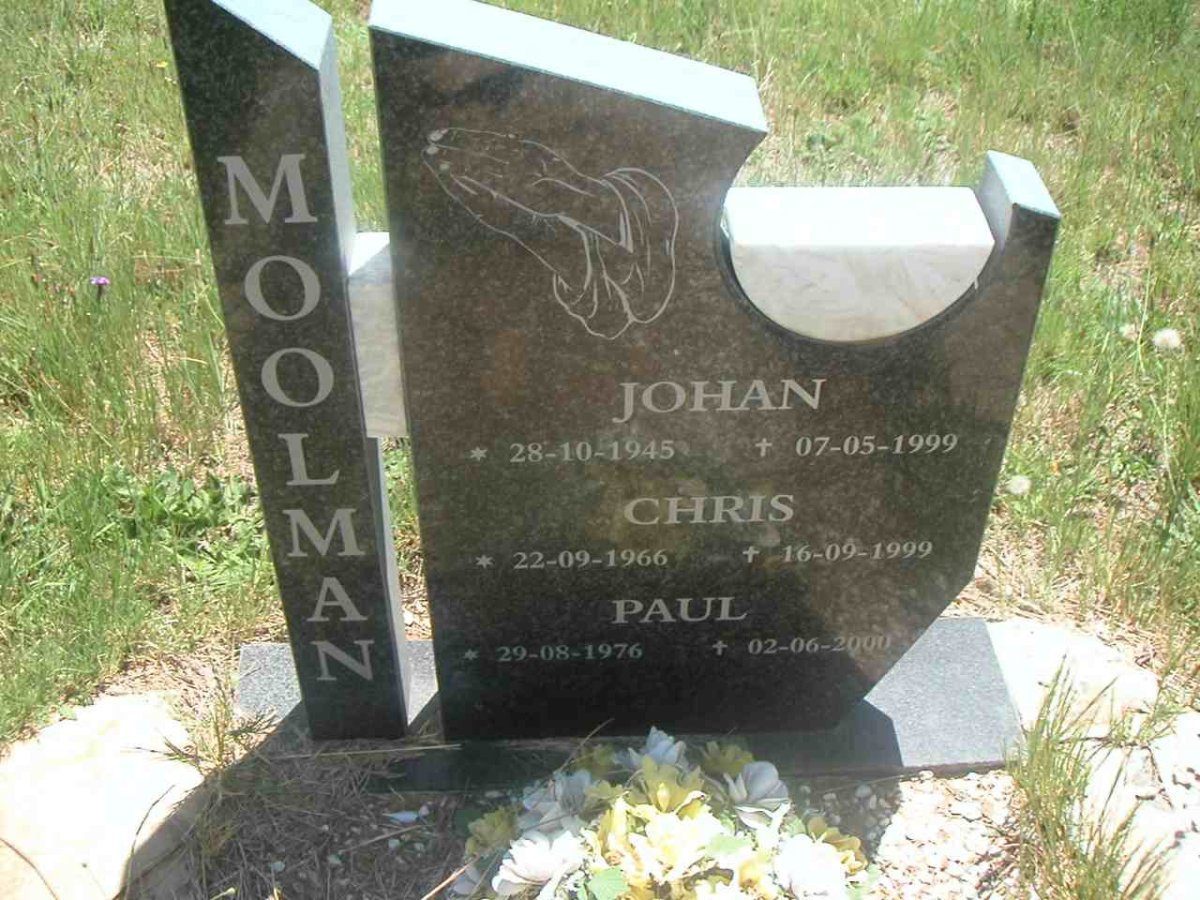 MOOLMAN Johan 1945-1999 :: MOOLMAN  Chris 1966-1999 :: MOOLMAN Paul 1976-2000