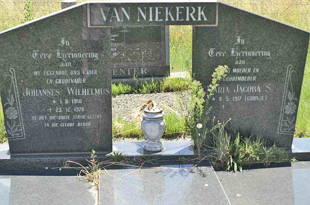 NIEKERK Johannes Wilhelmus 1910-1978 &amp; Maria Jacoba S. CRONJE 1917-