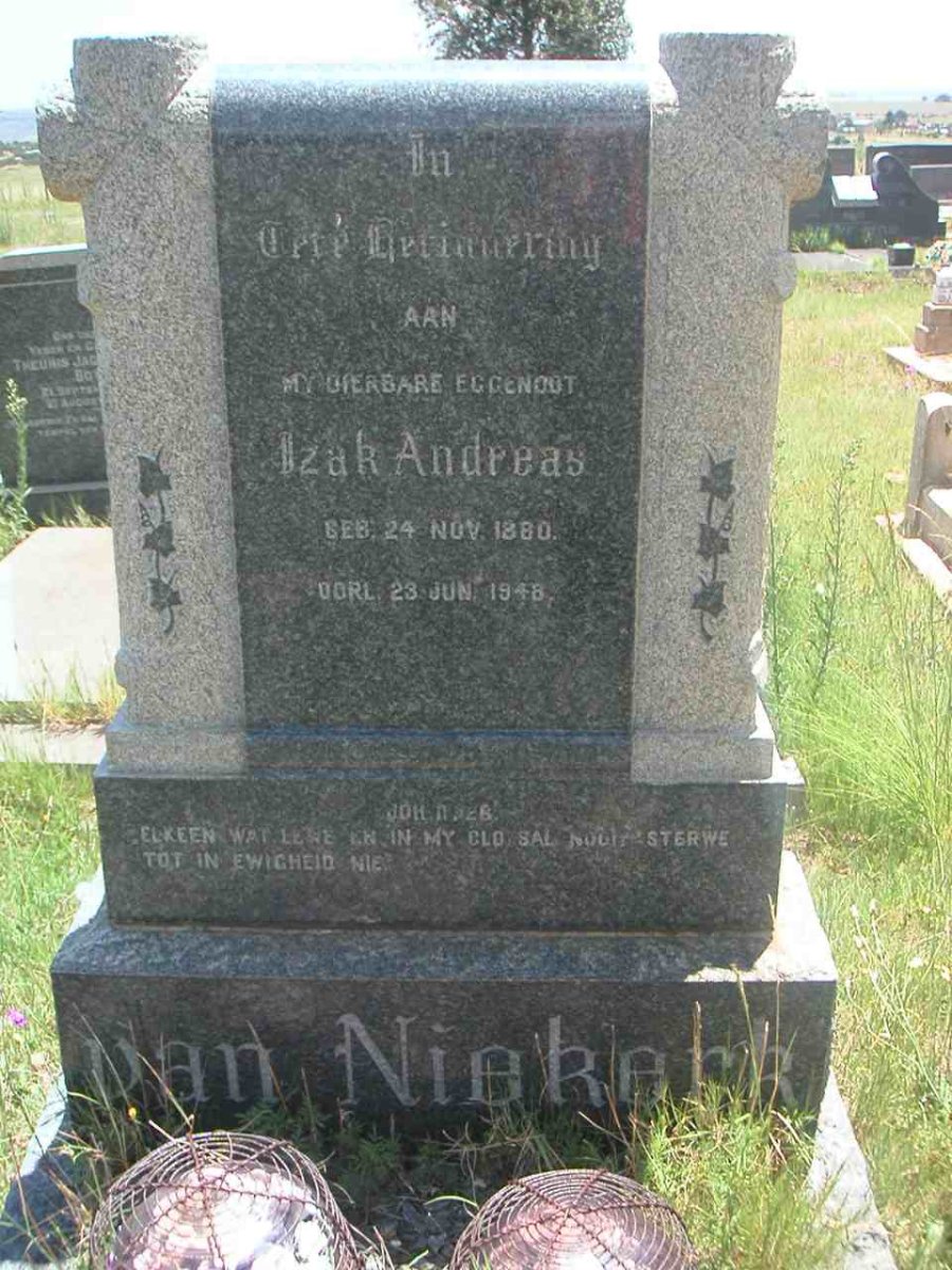 NIEKERK Izak Andreas, van 1880-1948