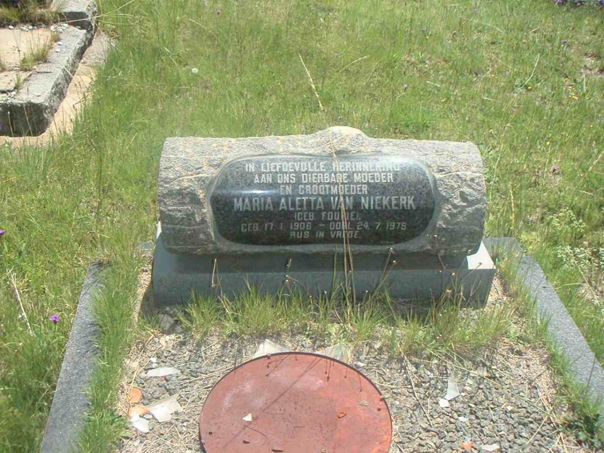 NIEKERK Maria Aletta, van nee FOURIE 1904-1948