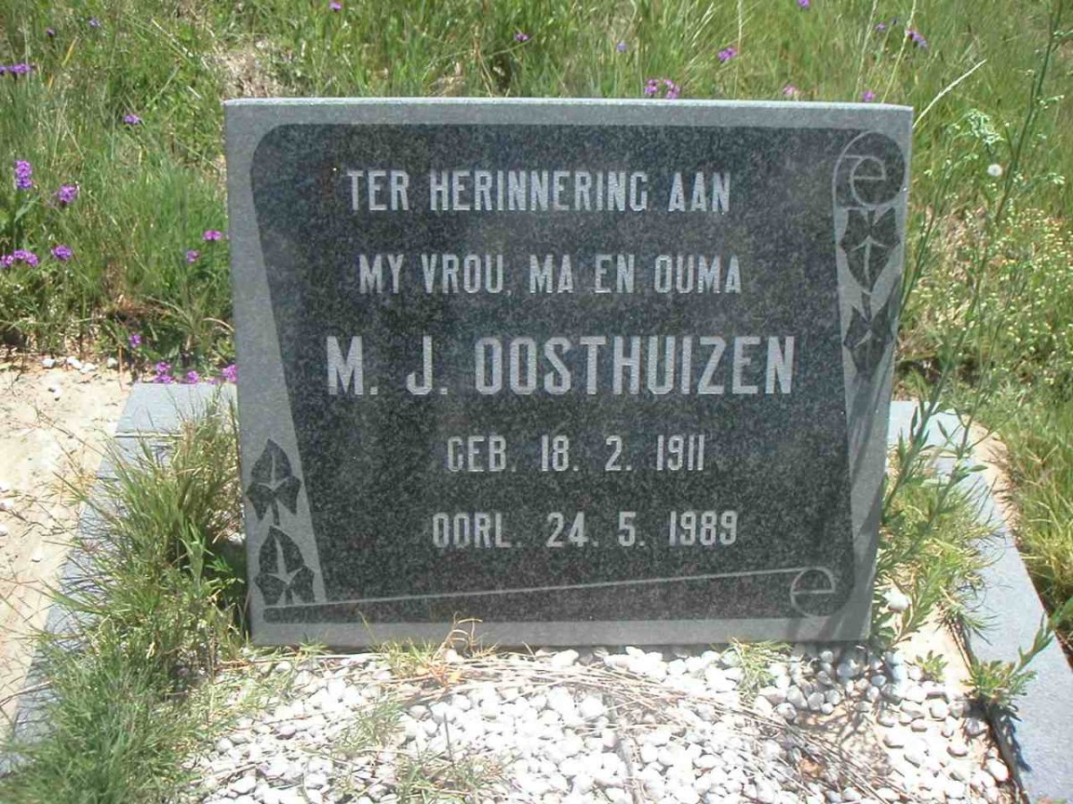 OOSTHUIZEN M.J. 1911-1989