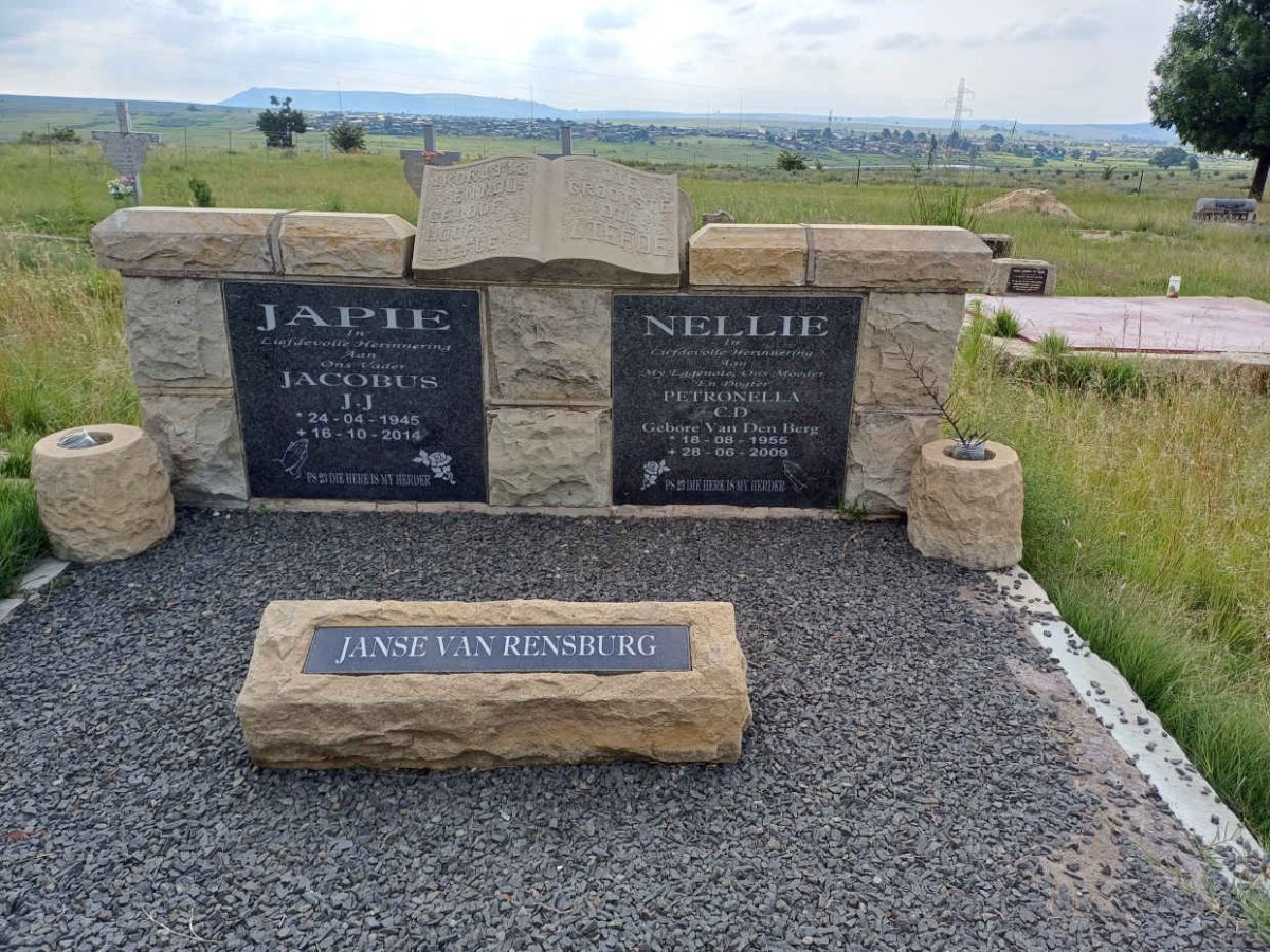 RENSBURG Jacobus J.J., Janse van 1945-2014 & Petronella C.D. VAN DEN BERG 1955-2009