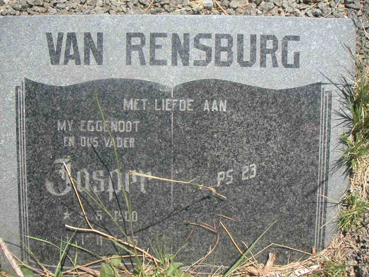 RENSBURG Jasper, van 1900-19??