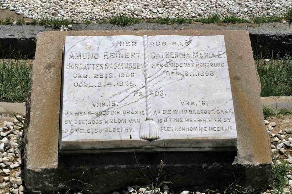 RASMUSSEN Amund Reinert Bardatter 1906-1949 &amp; Catherina Maria E. JANSE VAN RENSBURG 1898-